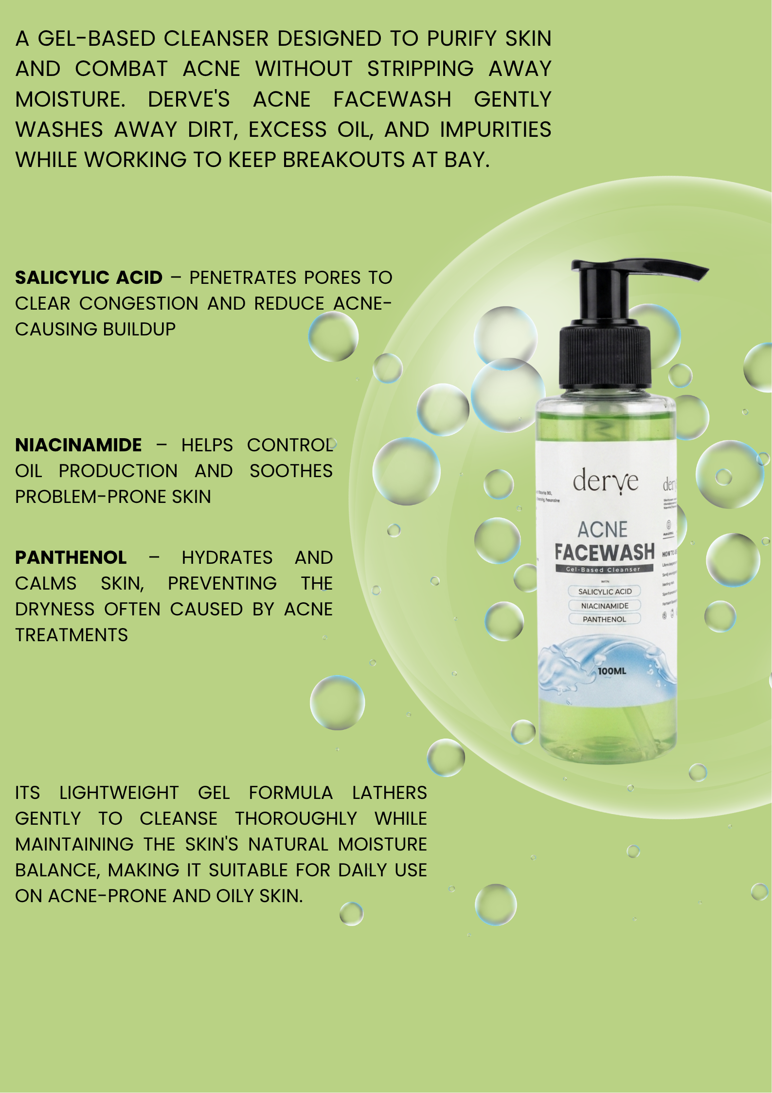 Acne Facewash — Gel-Based Cleanser